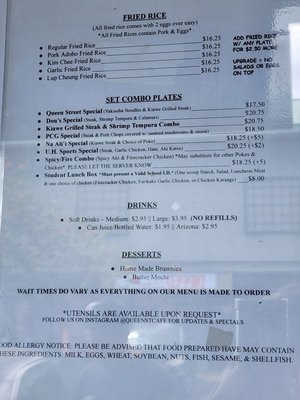 Menu photo 2 Queen St Cafe & Grill Aiea, HI Menu photo 2 Queen St Cafe & Grill Aiea, HI