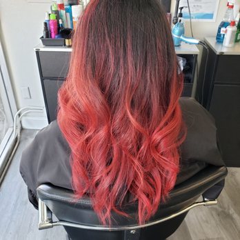 Hp the Salon - Red Ombre! - Hair Salons Near Me - Santa Clara, California Hp the Salon - Red Ombre! - Hair Salons Near Me - Santa Clara, California