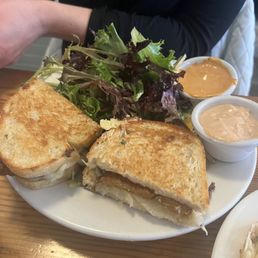 The Lowbrow Reuben with tempeh ($15.25). Tempeh, sauerkraut, and swiss cheese, with a side of Thousand Island dressing; with side salad. The Lowbrow Reuben with tempeh ($15.25). Tempeh, sauerkraut, and swiss cheese, with a side of Thousand Island dressing; with side salad.