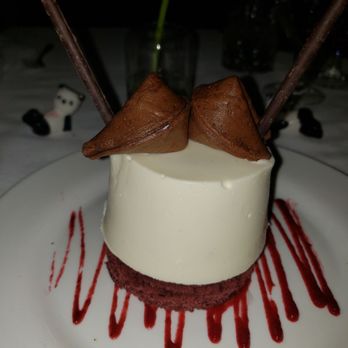 Philippe Chow - Fortune cookie cake. Red velvet cake with cream cheese icing - Chinese Near Me - New York, New York Philippe Chow - Fortune cookie cake. Red velvet cake with cream cheese icing - Chinese Near Me - New York, New York