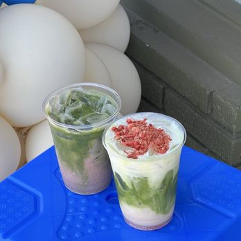Reinne’s Place - ube horchata matcha, strawberry shortcake matcha - Coffee & Tea Near Me - Long Beach, California