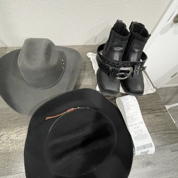 Boot Barn - The black hat he accused me of stealing! And the hat and belt i purchased despite how he treated me. - Shoe Stores Near Me - Las Vegas, Nevada