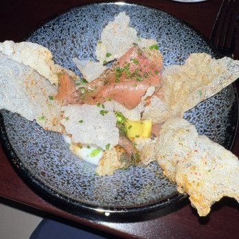 ZINC - House Cured Gravlax Edamame and Mango / Coconut Milk / Fried Rice Paper - New American Near Me - New Haven, Connecticut