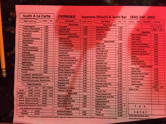 Menu photo 3 Okinawa Fort Walton Beach, FL