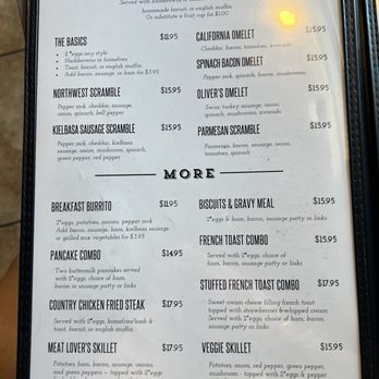 Oliver's Cafe - Menu - Breakfast & Brunch Near Me - Portland, Oregon Oliver's Cafe - Menu - Breakfast & Brunch Near Me - Portland, Oregon
