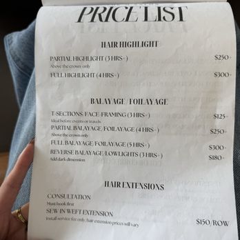 The M Salon - Price list 12/2025 - Hair Salons Near Me - Huntington Beach, California The M Salon - Price list 12/2025 - Hair Salons Near Me - Huntington Beach, California