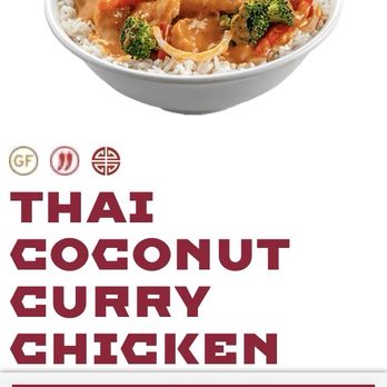 Pei Wei Asian Kitchen - Online menu for the "Thai Coconut Curry Chicken" bowl - Chinese Near Me - Garland, Texas