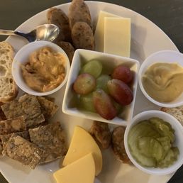 The most pathetic, sad sausage & cheese board I've ever been served. The most pathetic, sad sausage & cheese board I've ever been served.