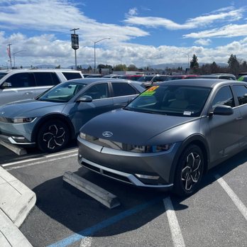 Dublin Chevrolet - New Hyundai Ioniq 5, with old one behind it. - Car Dealers Near Me - Dublin, California Dublin Chevrolet - New Hyundai Ioniq 5, with old one behind it. - Car Dealers Near Me - Dublin, California