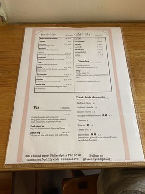 Menu photo 1 Tuscany Cafe Philadelphia, PA Menu photo 1 Tuscany Cafe Philadelphia, PA