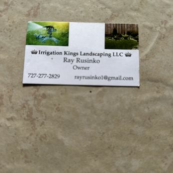 Irrigation King's Landscaping Services - Business card, explaining that we do irrigation lawn care at all con and tree trimming - Irrigation Near Me Irrigation King's Landscaping Services - Business card, explaining that we do irrigation lawn care at all con and tree trimming - Irrigation Near Me