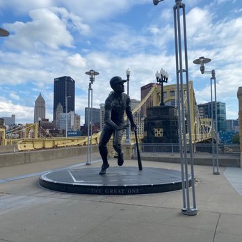 PNC Park - Roberto Clemente statue and his bridge - Stadiums & Arenas Near Me - Pittsburgh, Pennsylvania