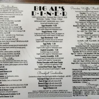 Big Al's Diner - the menu for big al's diner - Diners Near Me - Cleveland, Ohio Big Al's Diner - the menu for big al's diner - Diners Near Me - Cleveland, Ohio