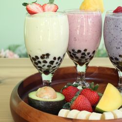 Enjoy our Fresh Fruit Bobas made with 100% fresh fruits!
