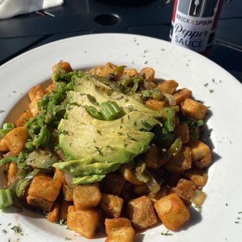 Brick & Spoon - Biloxi - My go to vegan choice for non-vegan restaurants Potatoes, onions, jalapeños add an avocado - Breakfast & Brunch Near Me - Biloxi, Mississippi Brick & Spoon - Biloxi - My go to vegan choice for non-vegan restaurants Potatoes, onions, jalapeños add an avocado - Breakfast & Brunch Near Me - Biloxi, Mississippi