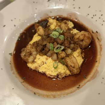 Tibby's New Orleans Kitchen - SHRIMP & ANDOUILLE CHEDDAR GRITS - Cajun/Creole Near Me - Winter Park, Florida