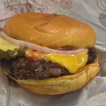 Jollibee - Angus Single Cheeseburger - Fast Food Near Me - Woodside, New York