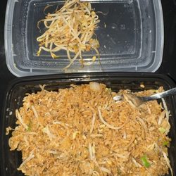 Bowl Bar - "Pineapple" fried rice with egg. No egg found... more bean sprouts than anything...had to search for the pineapple.