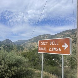 Start of trail at parking area on 33
