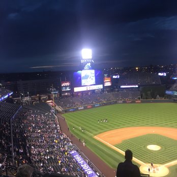 Coors Field - Even though it was an hour rain delay the Rockies Fans showed up to support. - Stadiums & Arenas Near Me - Denver, Colorado Coors Field - Even though it was an hour rain delay the Rockies Fans showed up to support. - Stadiums & Arenas Near Me - Denver, Colorado