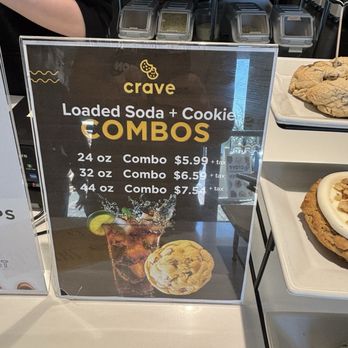Crave Cookies - Pricing of combos - Bakeries Near Me - Las Vegas, Nevada