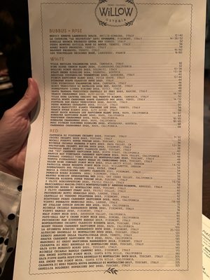 Menu photo 7 Willow Osteria Clovis, CA