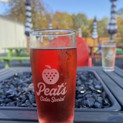 Peat’s Cider Social - Loved our experience in the beer garden, enjoying The Apothecary in front, The Petal Pusher is on the right!