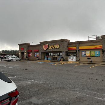 Love's Travel Stop - the parking lot of a love's travel stop - Gas Stations Near Me - Minden, Louisiana