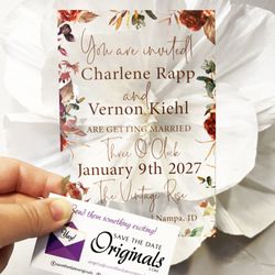 Save the Date Originals - Acrylic wedding invitation
