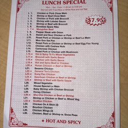China II Mooresville - Menu
