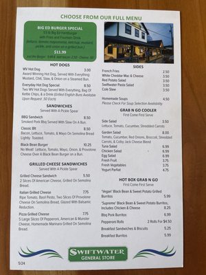 Menu photo 2 Swiftwater General Store - New River Lansing, WV Menu photo 2 Swiftwater General Store - New River Lansing, WV