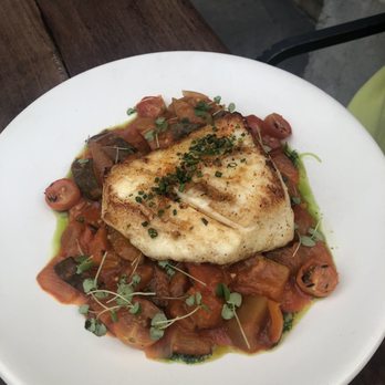 Faubourg Montclair - Halibut ratatouille - French Near Me - Montclair, New Jersey Faubourg Montclair - Halibut ratatouille - French Near Me - Montclair, New Jersey