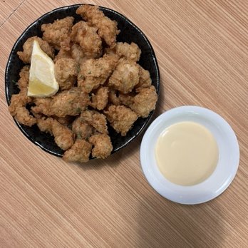Ramen Zuru - chicken karaage: crisp fried midlife chicken with kewpie mayo + citrus = $8.50 - Ramen Near Me - Artesia, California Ramen Zuru - chicken karaage: crisp fried midlife chicken with kewpie mayo + citrus = $8.50 - Ramen Near Me - Artesia, California