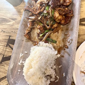 KPB Asian Bistro - Half-eaten Mongolian Trio - Asian Fusion Near Me - Tustin, California KPB Asian Bistro - Half-eaten Mongolian Trio - Asian Fusion Near Me - Tustin, California