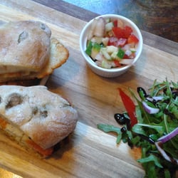 The Artisan Lounge - Falafel haloumi burger #vegetarian