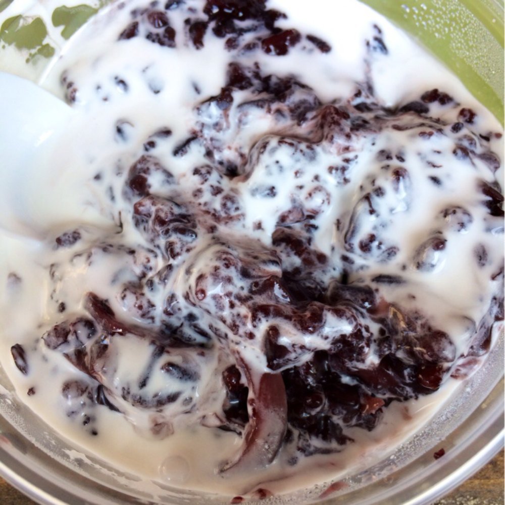 Khao Kang - Black Sticky Rice with Coconut Milk - Thai Near Me - Elmhurst, New York Khao Kang - Black Sticky Rice with Coconut Milk - Thai Near Me - Elmhurst, New York