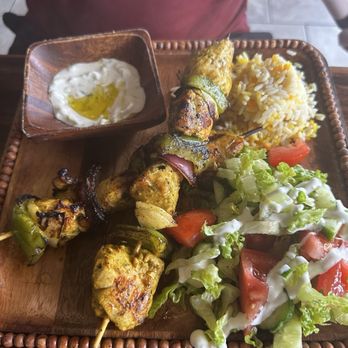 White House Tajine - Chicken Kabab Platter - Moroccan Near Me - Bryn Mawr, Pennsylvania