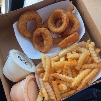Nick's Old Fashioned Hamburger House - Fresh onion rings, french fries, housemade ranch and petal sauce. - Burgers Near Me - Lexington, North Carolina Nick's Old Fashioned Hamburger House - Fresh onion rings, french fries, housemade ranch and petal sauce. - Burgers Near Me - Lexington, North Carolina