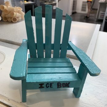 DeWaele's IceBox - a miniature adironder chair on a counter - Ice Cream & Frozen Yogurt Near Me - Walnut, Illinois DeWaele's IceBox - a miniature adironder chair on a counter - Ice Cream & Frozen Yogurt Near Me - Walnut, Illinois