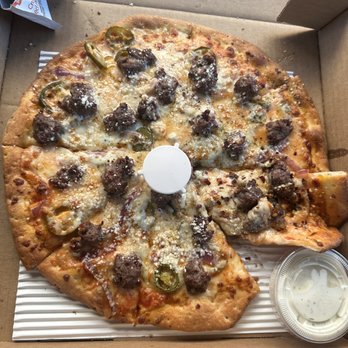 Antelope Pizza House - Thin crust with sausage and jalapeño - Pizza Near Me - Antelope, California Antelope Pizza House - Thin crust with sausage and jalapeño - Pizza Near Me - Antelope, California
