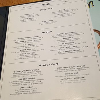 Earls Kitchen + Bar - Menu offerings - New American Near Me - Orlando, Florida