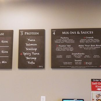 Poke Factory - Alpharetta - Wall menu - Hawaiian Near Me - Alpharetta, Georgia