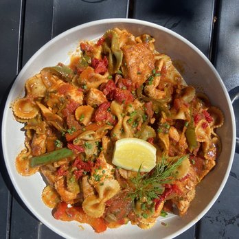 44 Mills Kitchen + Tap - salmon chorizo pasta - New American Near Me - Concord, North Carolina 44 Mills Kitchen + Tap - salmon chorizo pasta - New American Near Me - Concord, North Carolina