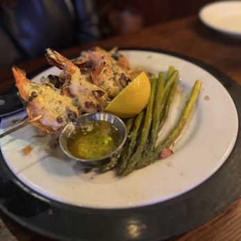 Ruby River Steakhouse - Tiger Prawns and Asparagus - Steakhouses Near Me - Reno, Nevada