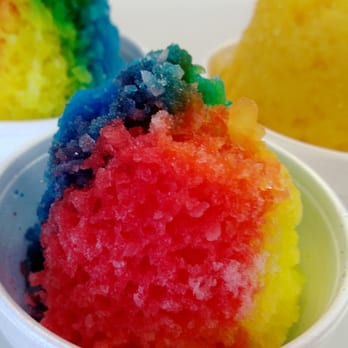 Sno - Rainbow (too sweet) and mango (perfect!) - Shaved Ice Near Me - Dallas, Texas Sno - Rainbow (too sweet) and mango (perfect!) - Shaved Ice Near Me - Dallas, Texas