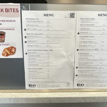 Ryo Coffee & Tea - Menu - Coffee & Tea Near Me - Fullerton, California