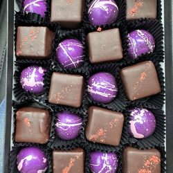Twenty-Four Blackbirds Chocolates - BlackBerry Vinegar Caramel & Strawberry Ganache
