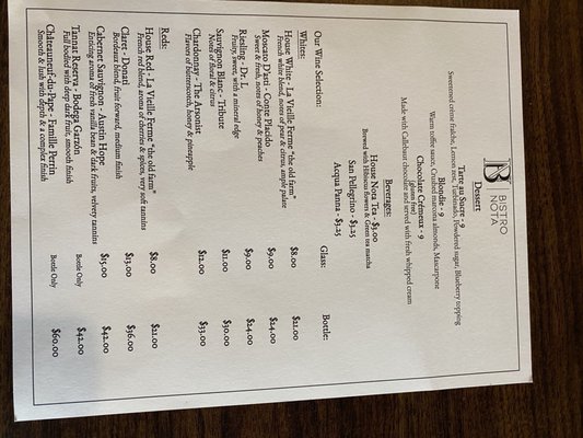 Menu photo 5 Bistro Nota Fort Wayne, IN