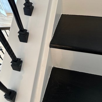 Designer Kitchen & Bath - Look how horrible this is. The whole staircase looks like this. CARELESS - Kitchen & Bath Near Me - Houston, Texas