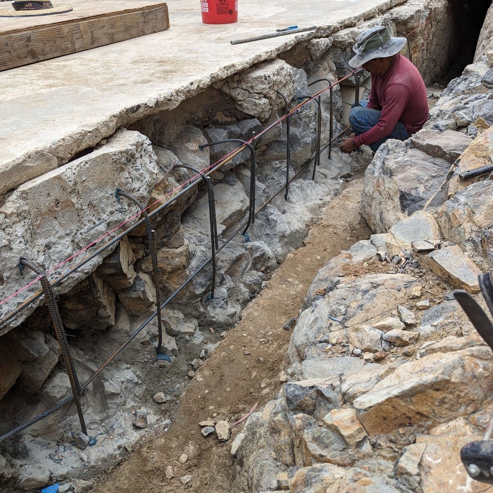 Tom Masonry - Rebar epoxied, tied and almost ready to pour. - Masonry/Concrete Near Me